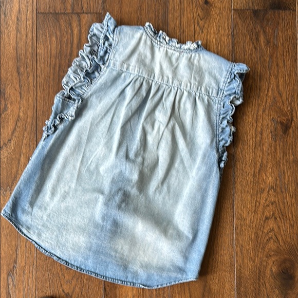 Denim Ruffle Top - Picture 5 of 6